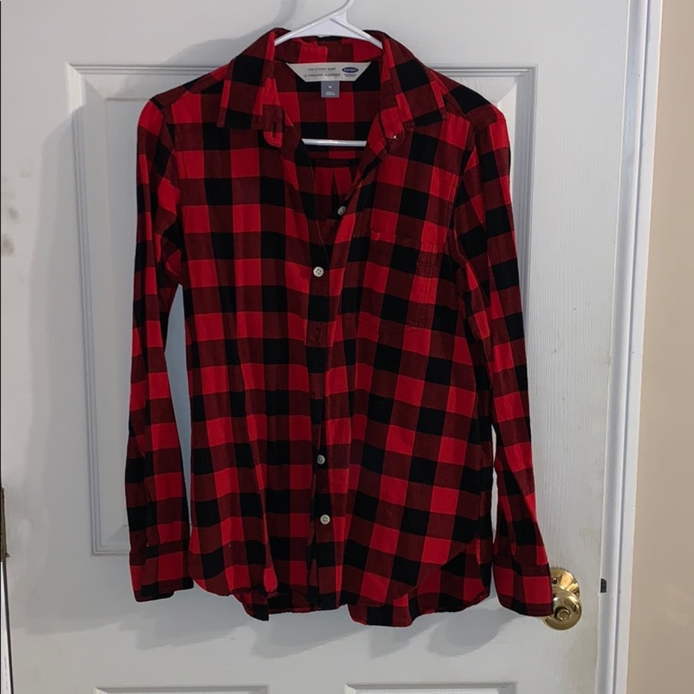 Red and black plaid shirt